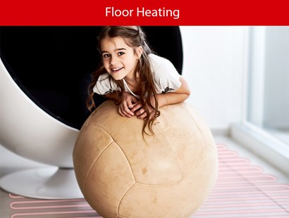 floor heating red banner